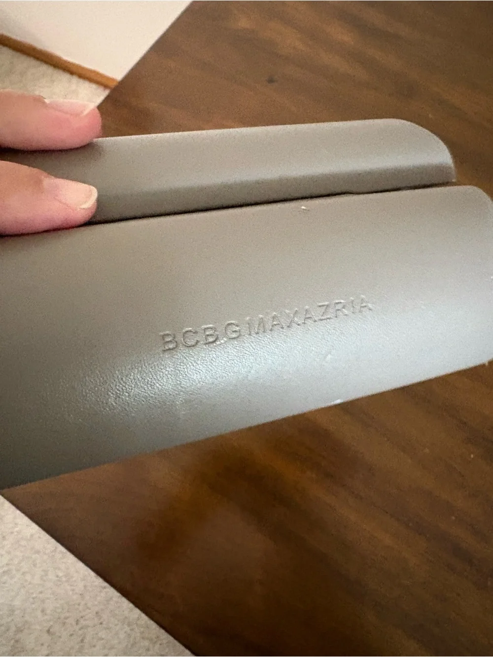 BCBGMaxAzria Taupe Hard Eyeglasses Case